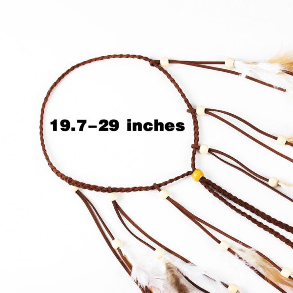 Aceorna Boho Feather Headbands Hippie Gypsy Indian Hairbands Tassels Head Piece Costume Hair Accessories Festival Headdress for Women - Image 2