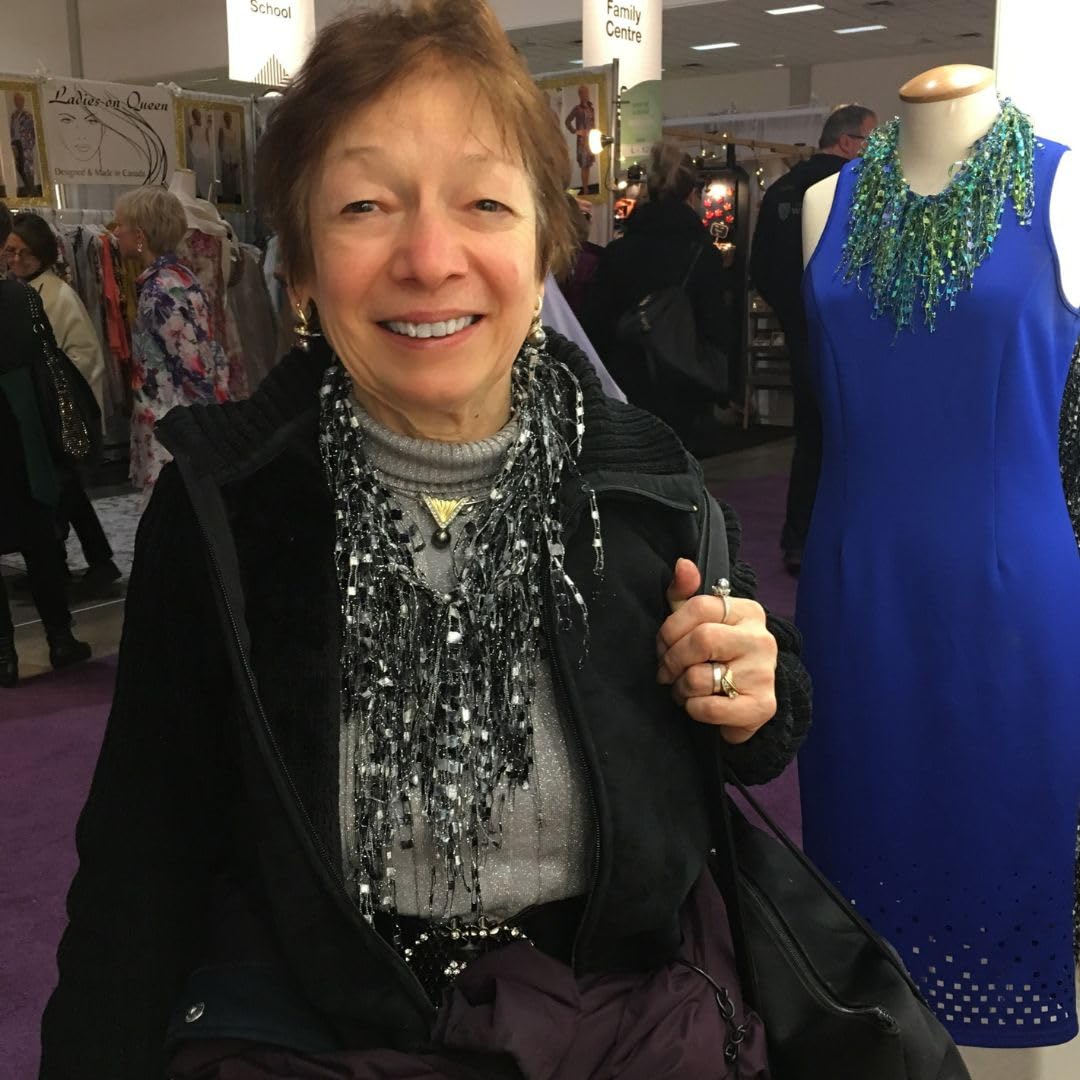 Womens Scarf Lightweight - Black and White Scarf for Women - Long Black White Statement Necklace Jewelry- Scarf for Dresses Elegant - Black Infinity Scarf (Black and White) - Image 7