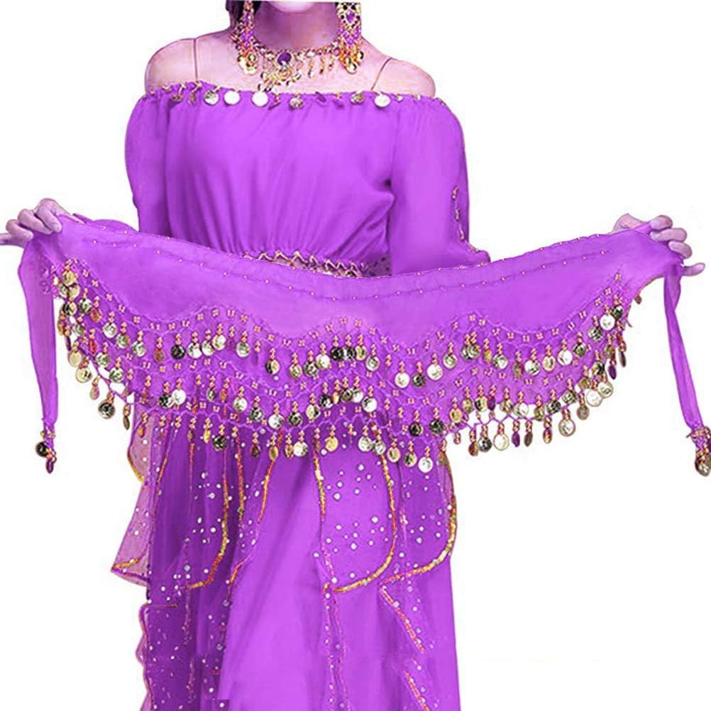 Cooyeah Belly Dance Skirt and Belly Dance Wrist Ankle Cuffs Bracelets - Image 5