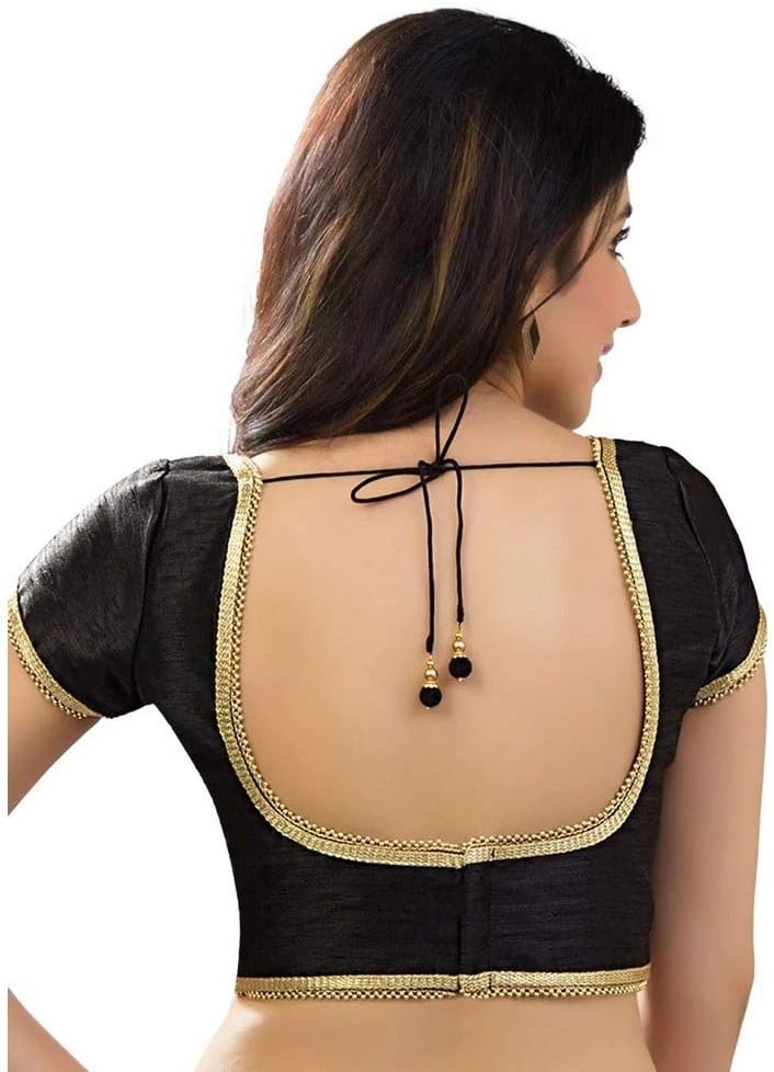 Designer Digital Printed indian saree traditional dupion silk Blouse with sleeves - Image 2