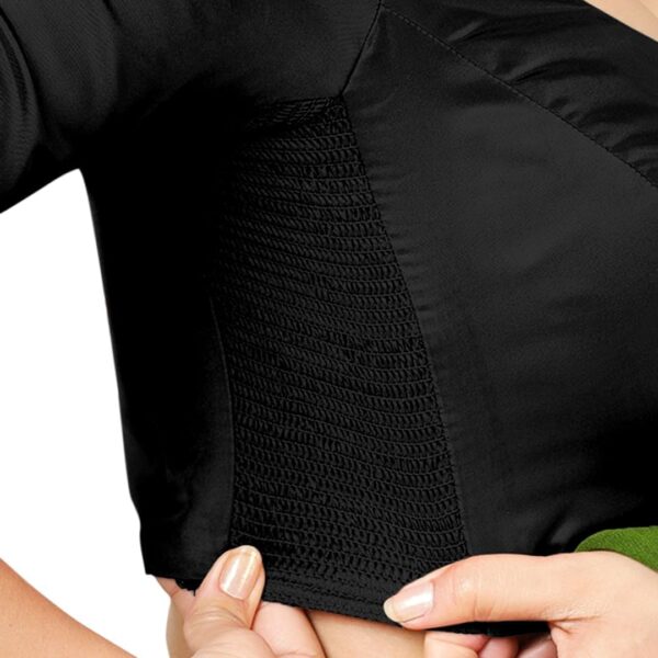 Chandrakala Stretchable Silk Saree Blouses for Women with Elastic Sides,Readymade (B219-P) - Image 4