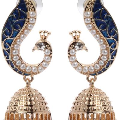 Retro Indian Bollywood Earrings Ethnic Style Earrings Kundan Jhumka Jhumki Drop Earring Gypsy Jewelry Decoration Alloy