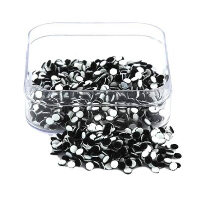 Plain Velvet Dot Bindi Tattoo Stickers Adhesive Body Jewelry Multi Size Indian Daily Use Forehead Bindi Round Dot (black)