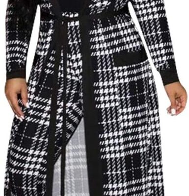 Women's 2 Piece Pants Set - Sexy Long Sleeve Open Front Cardigans+ Skinny Pants Suits