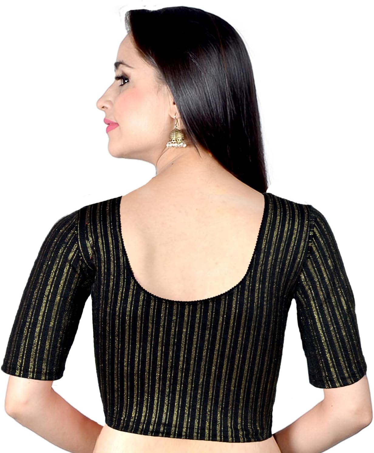 Chandrakala Readymade Blouses for Women Sarees,Stretchable, (B212-P) - Image 3