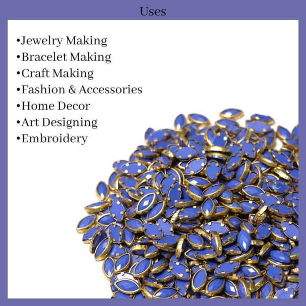 Embroiderymaterial 500 Pcs, 4X8 MM Glue On Jewels Stones for Crafts, Clothes, Jewelry Making, Resin Kundan Stone Gems, Craft Stones for Embellishments, Gemstone Cabochons, DIY Craft Supplies - Image 6