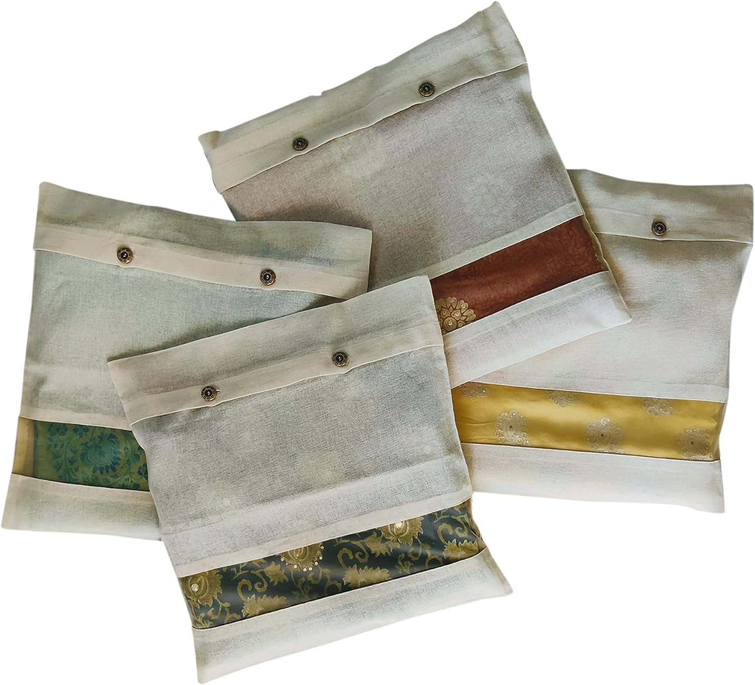 New Premium Cotton Saree Covers with Net Window (16" by 14") Set of 6