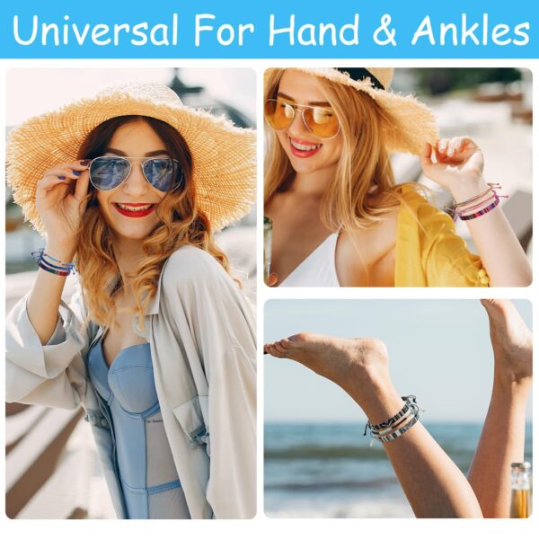 19pcs Bracelets For Men and Women, Boho Surfer Bracelet Anklet Adjustable, Beach Bracelet Set Handmade boho Bracelets -Outdoor Sports Men'S And Women'S Anklet -Ethnic Hippie Style Accessories - Image 4