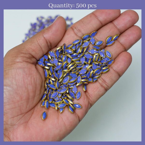 Embroiderymaterial 500 Pcs, 4X8 MM Glue On Jewels Stones for Crafts, Clothes, Jewelry Making, Resin Kundan Stone Gems, Craft Stones for Embellishments, Gemstone Cabochons, DIY Craft Supplies - Image 4