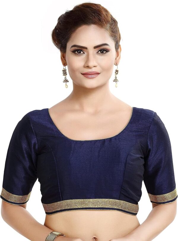 Indian Readymade Bollywood Designer Saree Party Wear Style Choli Top Sari Blouse For Women