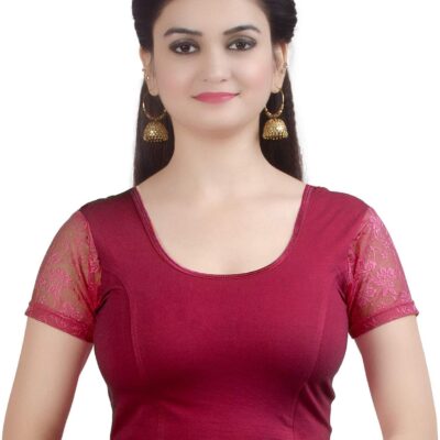 Chandrakala Readymade Blouses for Women Sarees,Stretchable (B102-P)