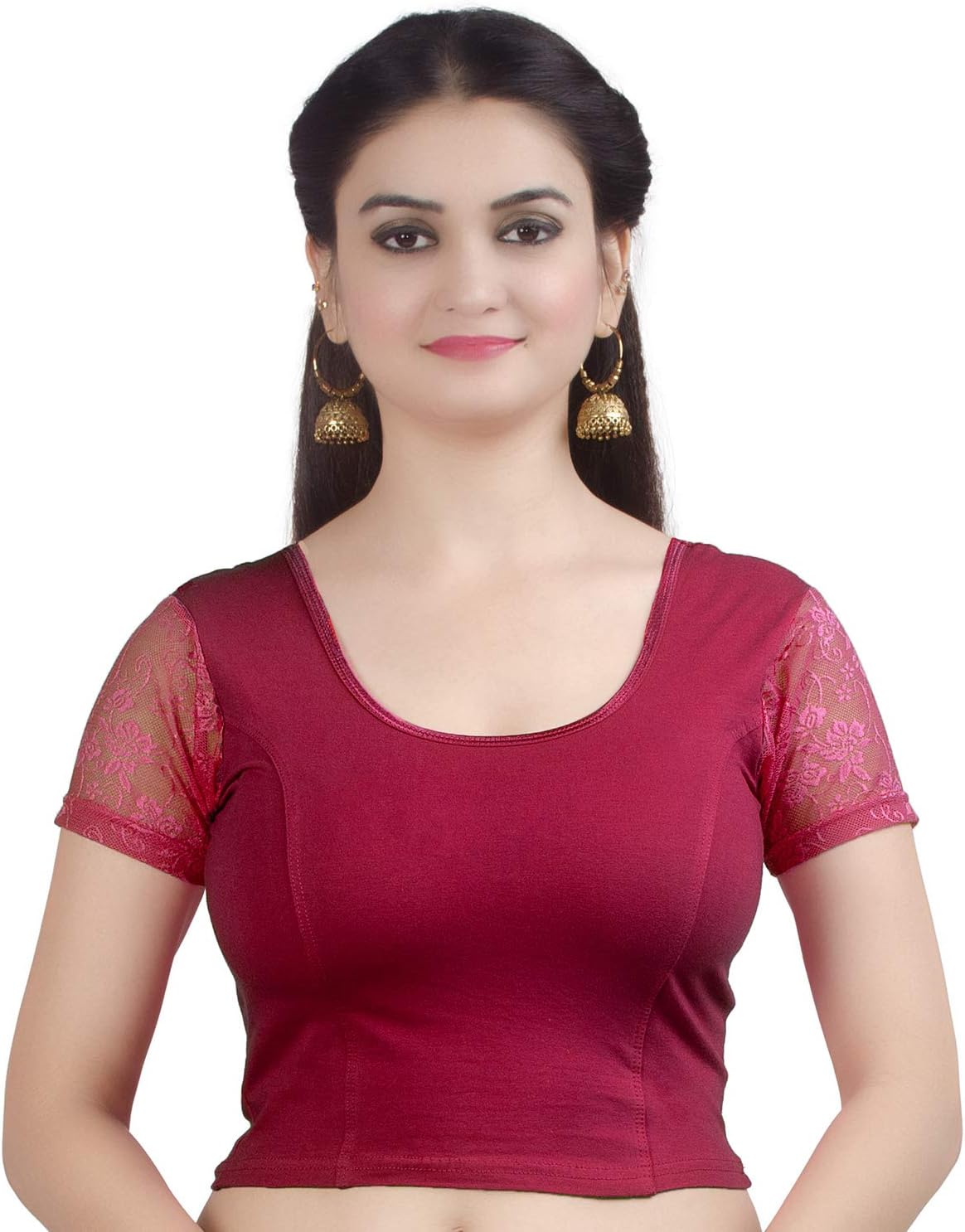 Chandrakala Readymade Blouses for Women Sarees,Stretchable (B102-P)