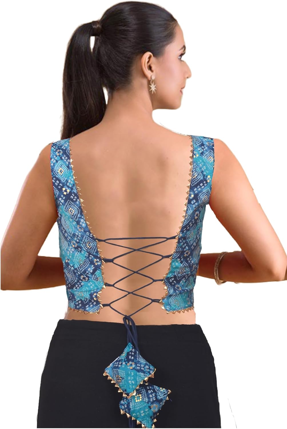 Chandrakala Backless Blouses for Women sarees,Readymade (B204-P) - Image 3