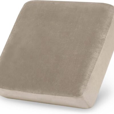 hyha Velvet Couch Cushion Covers, Soft Sofa/Couch Seat Cushion Covers for sectional Sofa, Magic Sofa Covers Washable, Couch Sofa Covers for Cushion Couch(1 Cushion Armchair, Taupe)