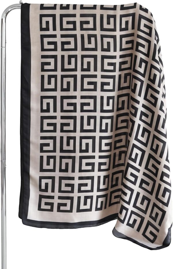 FINIZO Mulberry Silk Feeling Long Scarf for Women Large Shawls for Headscarf and Neck Sunscreen Shawls - Image 2