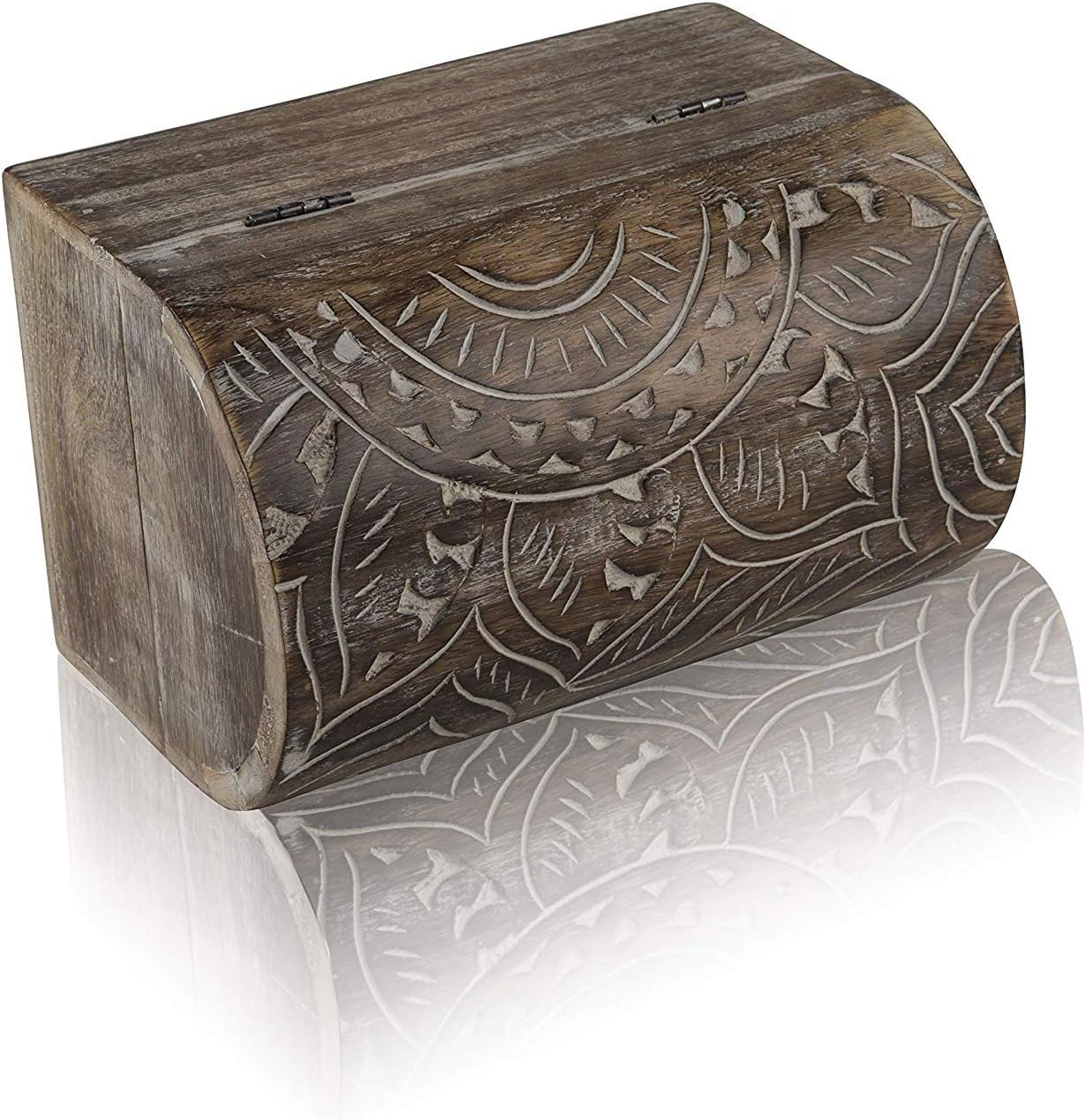 Great Birthday Gift Ideas Handmade Decorative Wooden Jewelry Box Treasure Box Jewelry Organizer Keepsake Box Treasure Chest Trinket Holder Lock Box Watch Box 9 x 6 Inch Great Gift Ideas (Brown) - Image 5