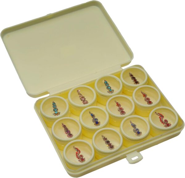 Bindi Set of 12 Bindi Colorful Indian Bindis for Forhead Designer Bindi face Jewels Forehead Tika Multicolored Round Stone Bindi for Women New Year Gifts