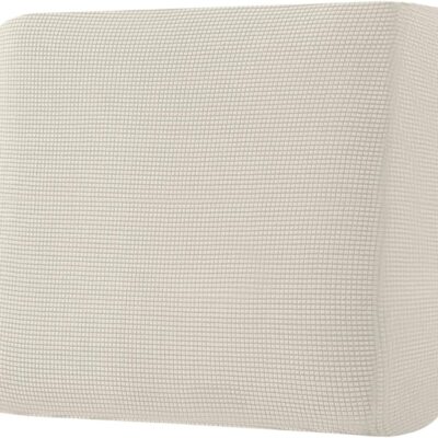 H.VERSAILTEX Super Stretch Individual Seat Cushion Covers Sofa Covers Couch Cushion Covers Slipcover Sets Thick Jacquard Textured Twill Fabric (1 Piece Chair Cushion Cover, Natural)