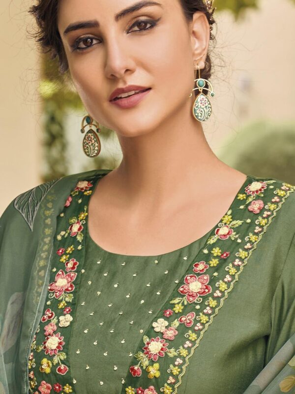 women Anarkali Dress, Alia cut kurti pant and Dupatta 3pc set for women dress - Image 3