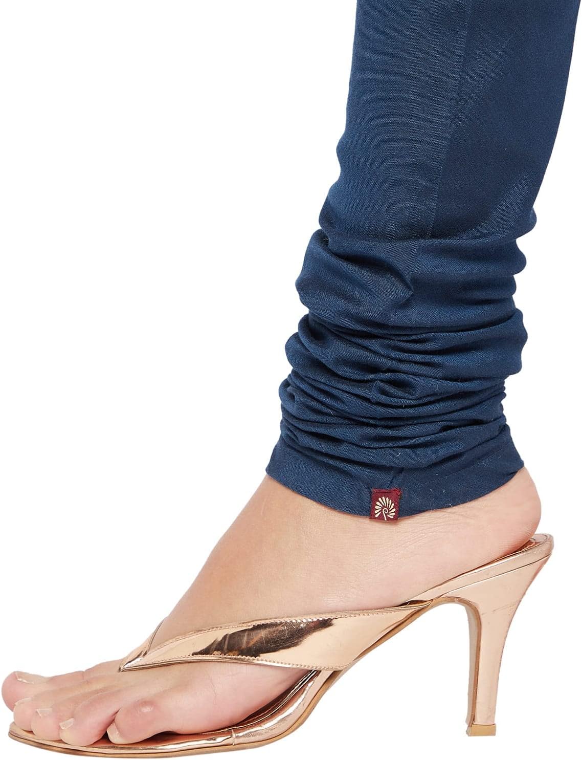 Indian Indigo Cotton Silk Anarkali Kurta, Churidar Pant & Dupatta for Women | 3/4 Sleeves, Round Neck, Ankle Length - Image 7