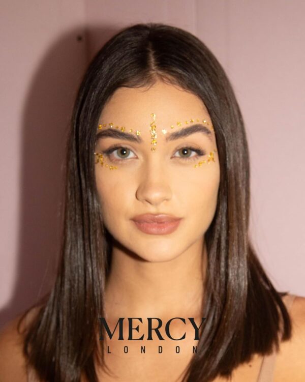 Gwen Gold Bindis ✮ MERCY LONDON Crystal Indian Bindi Face Jewels Gold Silver - Image 3