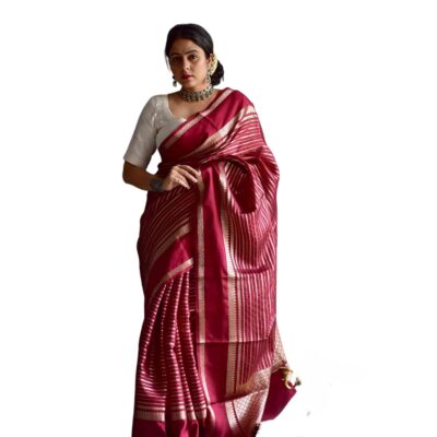 Sundarii Chanderi Silk Saree | Wedding & Festive Wear Saree for Women with Blouse piece