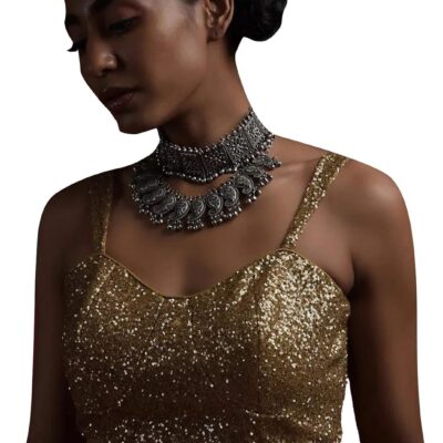 Women's Readymade Blouse For Sarees Indian Designer Cotton Silk Bollywood Padded Stitched Crop Top Choli