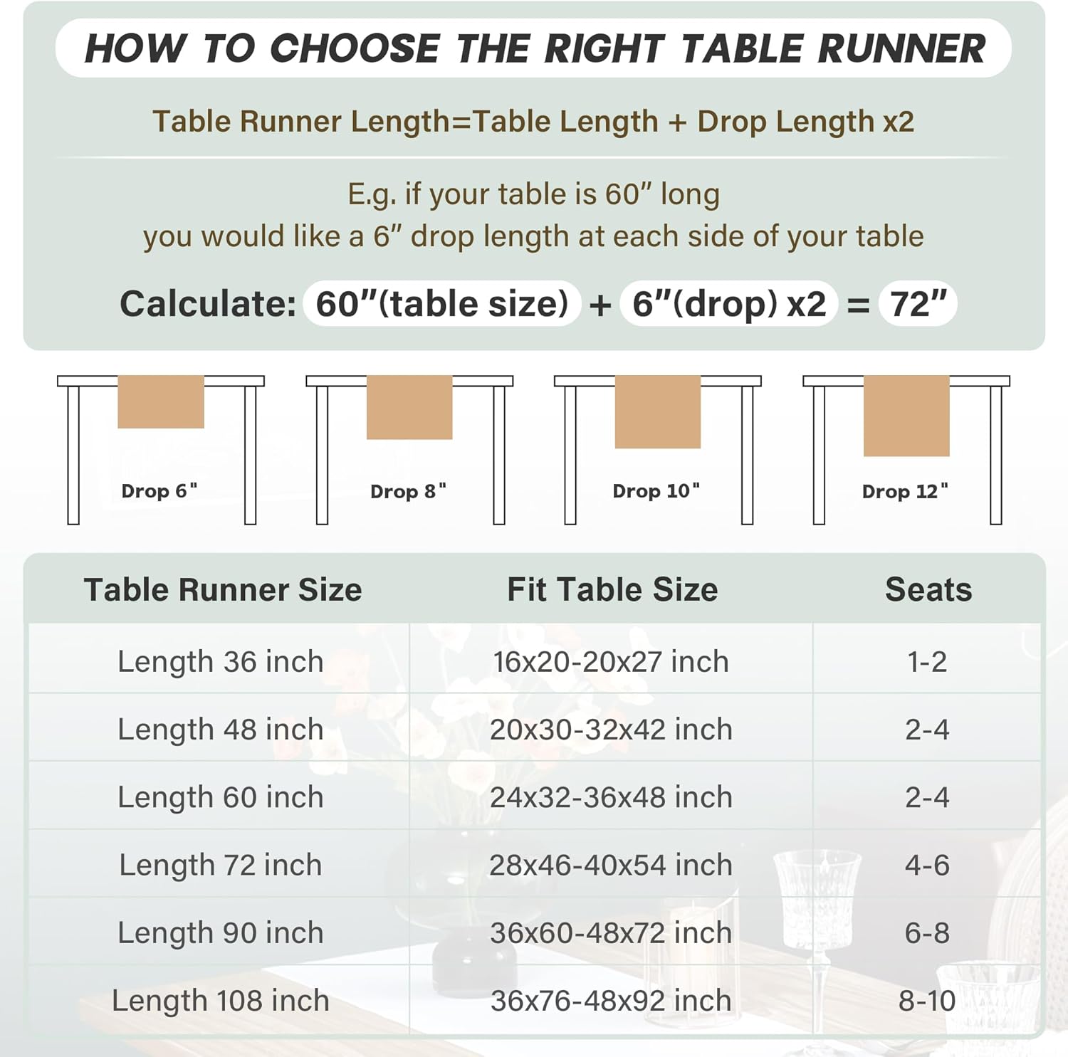 Embroidered Cloth Table Runner Rustic Plaid Farmhouse Table Runners Checkered Rectangle Runnerl for Dinning Dresser Coffee Party Holiday Table Decor Off White 13 x 48 inch - Image 4