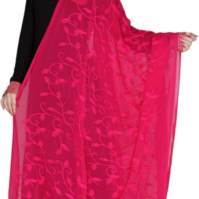 DUPATTA BAZAAR Woman's Embroidered Soft Chiffon Chunni,Dupatta, Stole