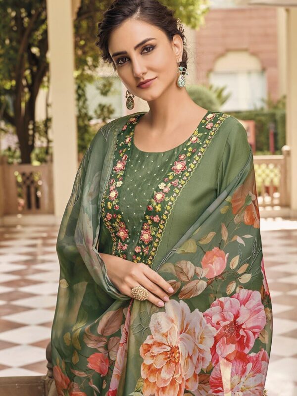 women Anarkali Dress, Alia cut kurti pant and Dupatta 3pc set for women dress - Image 7