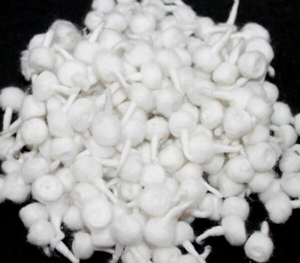1000Pc Hand Rolled Cotton Puja Wicks Oil Lamps Cotton Wicks for Puja Pooja Jyot Batti Oil Lamp DIiya for Diwali Deepawali Diya, Ideal for Brass, Kuber Clay Diya Home Mandir Temple (Round, 1000)