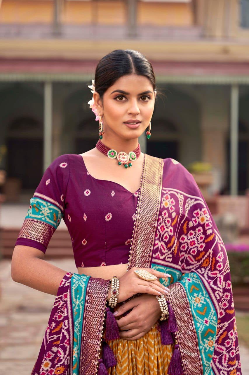 Diwali Speacial indian ready to wear Chaniya choli for women flared lehenga with stitched blouse M-2 - Image 4