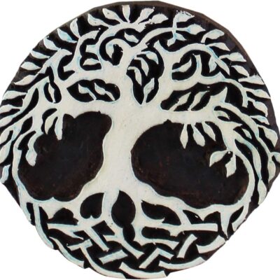Indian Tree of Life Wooden Textile Stamps Hand-Carved Printing Pottery Art Craft Block Stamps