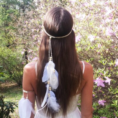 Jumwrit Bohemian Feather Headband Indian Gypsy Headpiece Adjustable Tassel Hairband Hippie Accessories for Women Girls