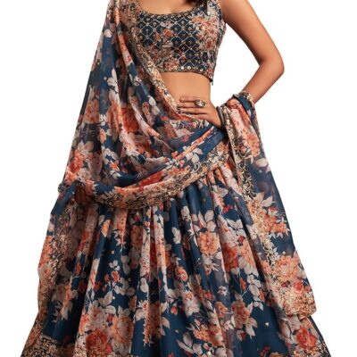 ready to wear Lehenga Choli, Bridesmaid Lehenga Choli with dupatta, Wedding Lehenga for women with Stitched Blouse