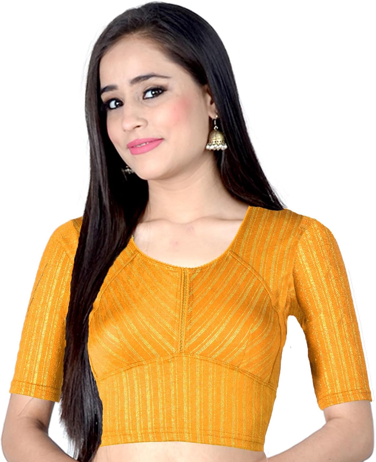 Chandrakala Readymade Blouses for Women Sarees,Stretchable, (B212-P)