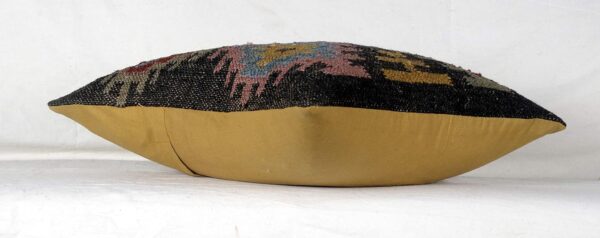 2 PCS Set of Indian Kilim Jute Cushion Cover 18x18 Vintage Ethnic Handmade Art Rug Pillows Case Hand-Loom Cushion Covers - Image 3