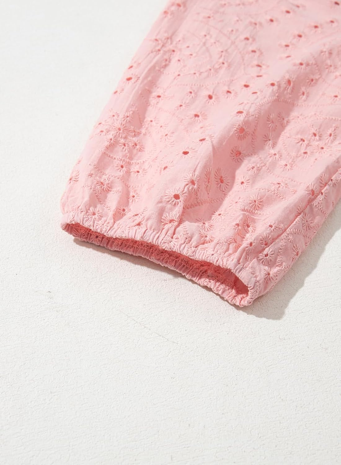 Dokotoo Womens Tops V Neck Dressy Casual Embroidered Blouses Waffle Knit 3/4 Sleeve Shirts - Image 4