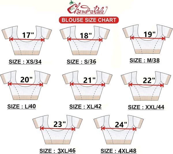 Chandrakala Sequence Blouses for Women Sarees,Readymade (B185) - Image 5