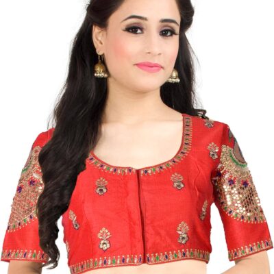 Chandrakala Embroidered Blouses for Women sarees,Readymade, (B195)