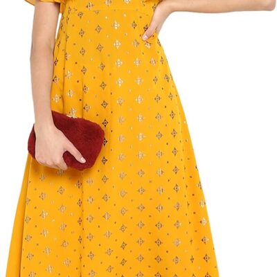 Janasya Indian Women's Tunic Tops Crepe Kurti Set for Women
