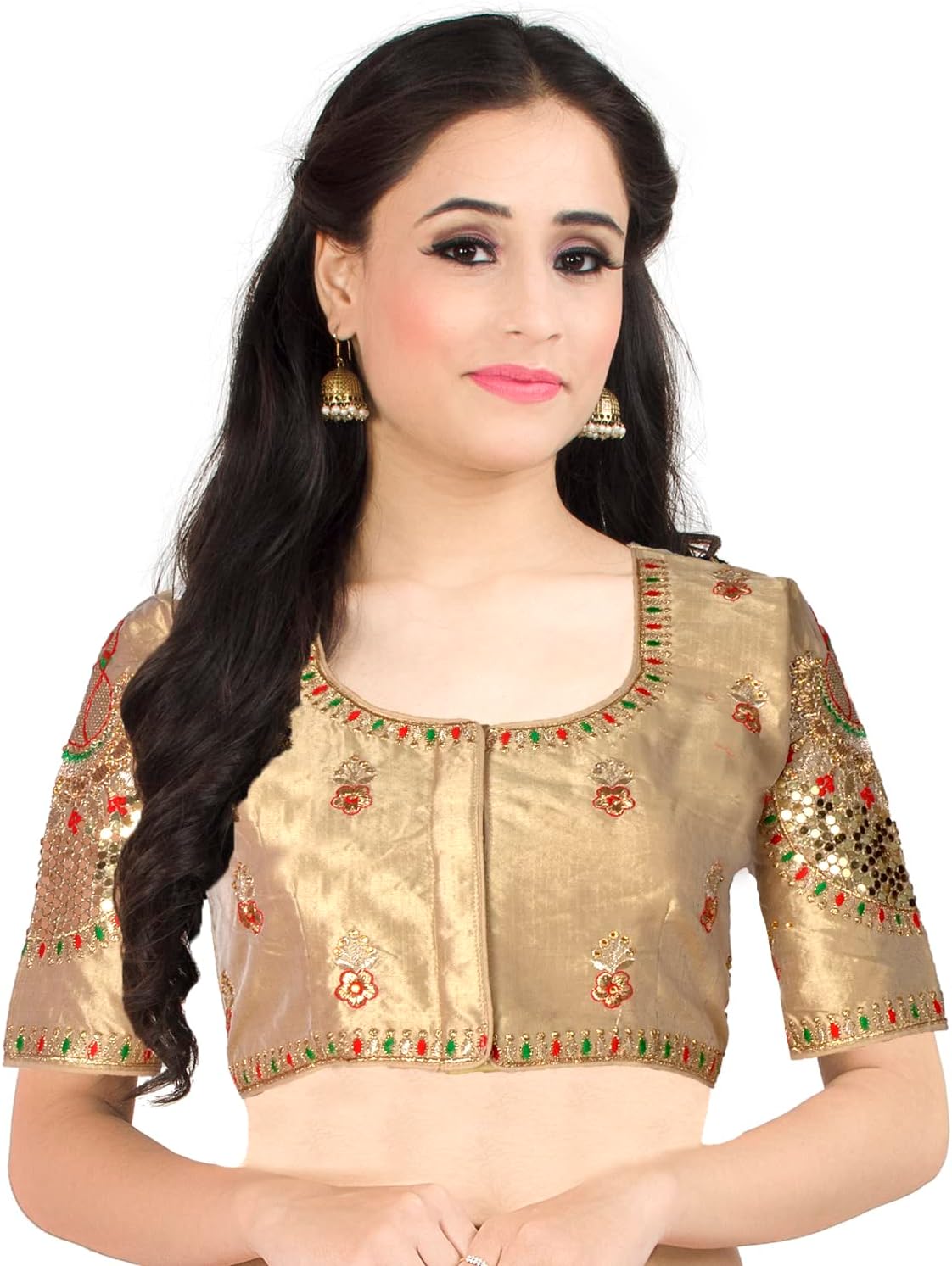 Chandrakala Embroidered Blouses for Women sarees,Readymade, (B195)