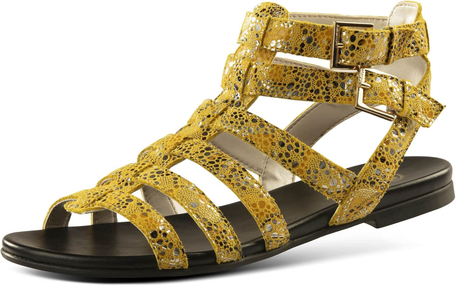 JATAREA Slip-On Flat Gladiator Sandals for Women | Comfortable Ankle Strap Open Toe Cross Strappy Womens Gladiator Sandals Perfect for Dressy Summer