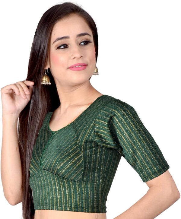 Chandrakala Readymade Blouses for Women Sarees,Stretchable, (B212-P) - Image 2