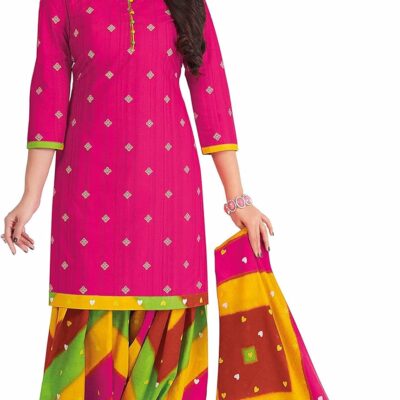 Miraan Women's Cotton Printed Readymade Salwar Suit