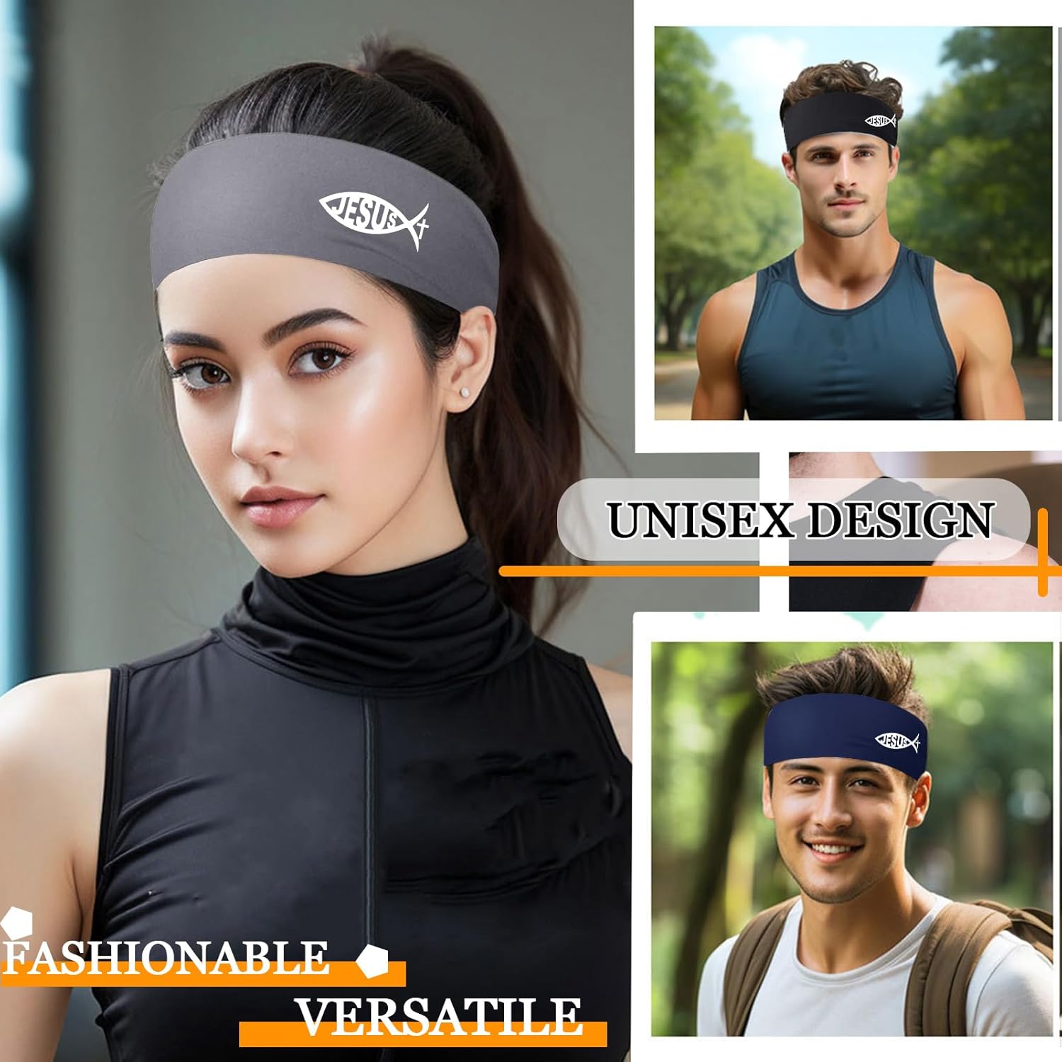 Sweat Bands Headbands Men 3pcs Sports Headbands for Men Women Sweatbands for Men Head Bands Mens - Image 4