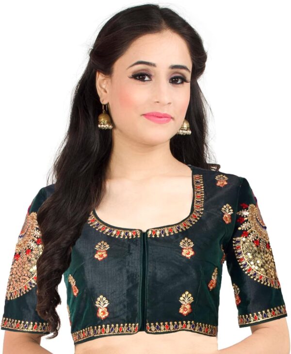 Chandrakala Embroidered Blouses for Women sarees,Readymade, (B195)