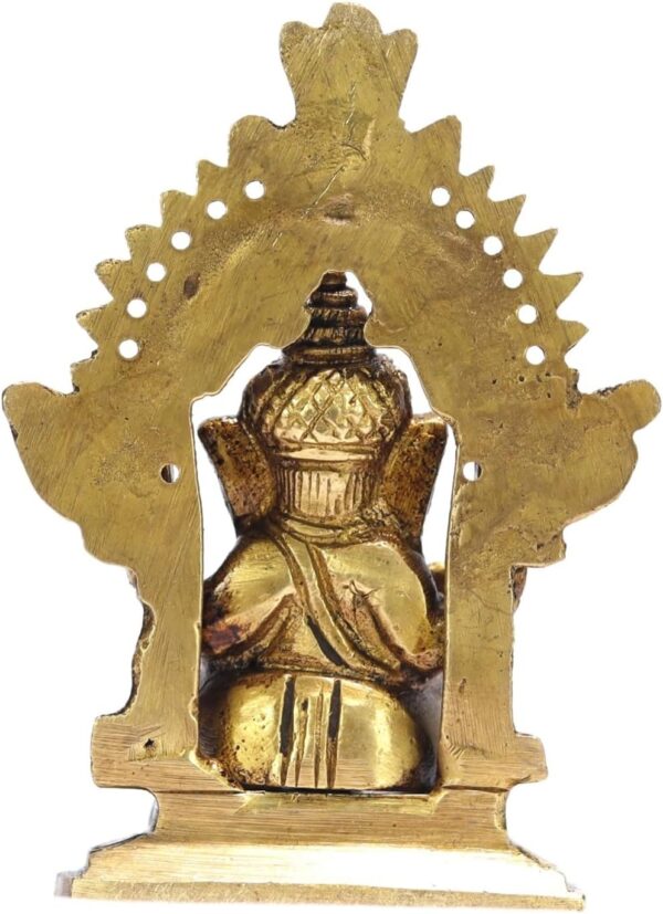ASHIRWAD Brass Lord Ganesha Idol Statue for Home Hindu God Ganpati Bappa Vinayaka Pital Metal Murti (Ganesh-44) - Image 4