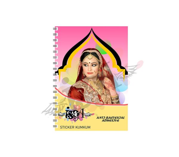 IS4A 960 Multicolored Bollywood Forehead Stickers Adhesive Body Jewelry 10 Page Book of Different Sized Tattoo Bindi Round Dot (Multi-color) - Image 5