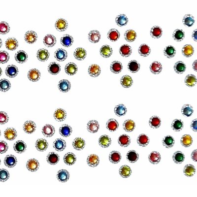 INDIAN C-A-R || Multi | Bindi for Girls Pottu Kumkum Sindoor Bindee Sticker Maroon Stone Bindi for Women | kumkum bindis | Round bindis |